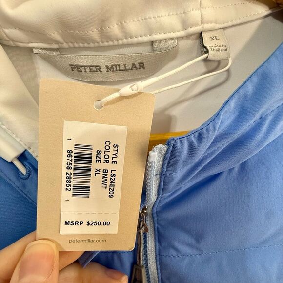 NEW Peter Millar Merge Hooded Jacket Blue White | XL - Picture 8 of 9